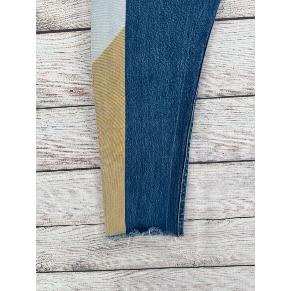 Levi's Premium 501 Moto Crop Straight Jeans Women's 26x28 Blue/Gray/Tan - Picture 6 of 15